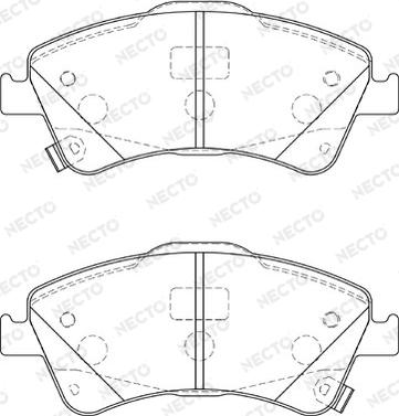 Necto FD7343A - Тормозные колодки, дисковые, комплект autospares.lv