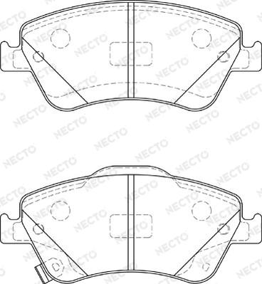 Necto FD7342A - Тормозные колодки, дисковые, комплект autospares.lv