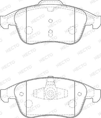 Necto FD7355A - Тормозные колодки, дисковые, комплект autospares.lv