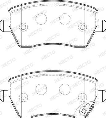 Necto FD7356A - Тормозные колодки, дисковые, комплект autospares.lv