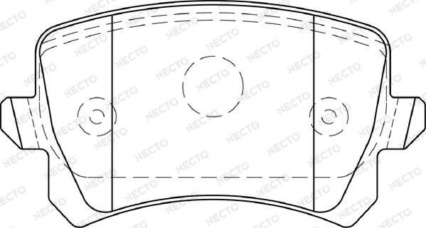 Necto FD7350A - Тормозные колодки, дисковые, комплект autospares.lv