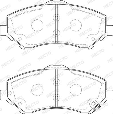 Necto FD7358A - Тормозные колодки, дисковые, комплект autospares.lv