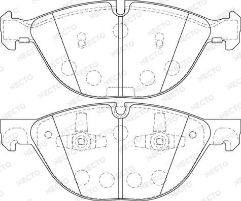 Necto FD7369A - Тормозные колодки, дисковые, комплект autospares.lv