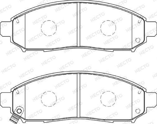 Necto FD7364A - Тормозные колодки, дисковые, комплект autospares.lv