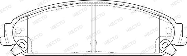 Necto FD7365A - Тормозные колодки, дисковые, комплект autospares.lv