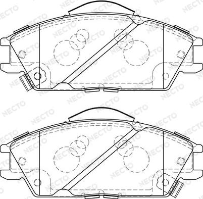 Necto FD7360A - Тормозные колодки, дисковые, комплект autospares.lv