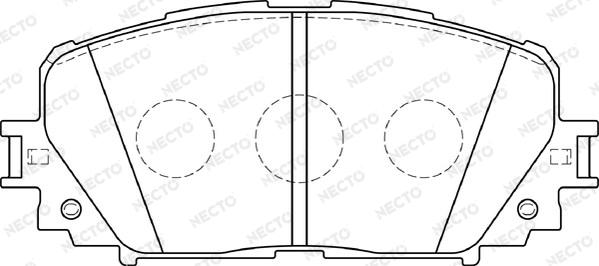 Necto FD7368A - Тормозные колодки, дисковые, комплект autospares.lv