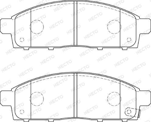 Necto FD7363A - Тормозные колодки, дисковые, комплект autospares.lv