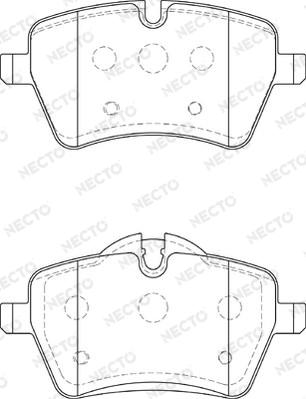 Necto FD7367A - Тормозные колодки, дисковые, комплект autospares.lv