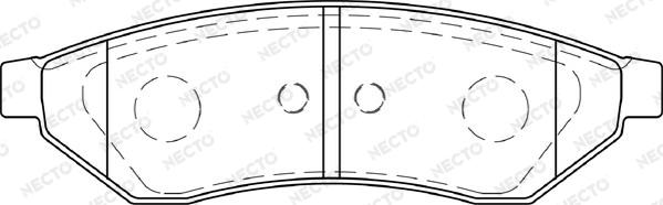 Necto FD7309A - Тормозные колодки, дисковые, комплект autospares.lv