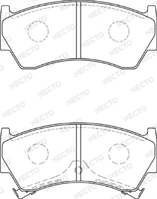 Necto FD7304A - Тормозные колодки, дисковые, комплект autospares.lv