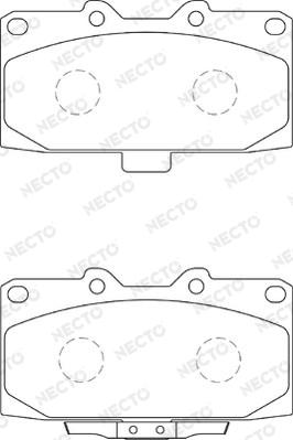 Necto FD7305A - Тормозные колодки, дисковые, комплект autospares.lv