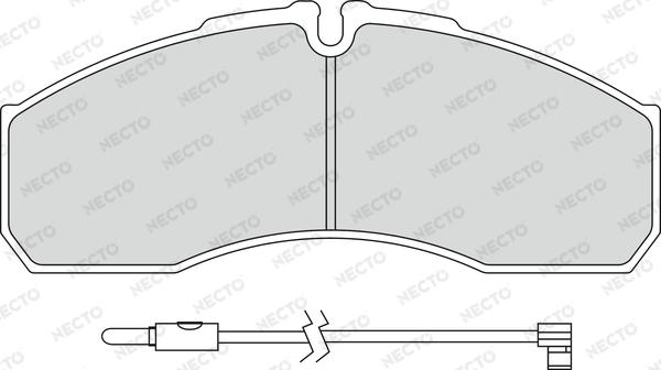 Necto FD7300V - Тормозные колодки, дисковые, комплект autospares.lv