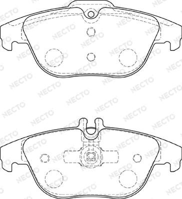 Necto FD7303A - Тормозные колодки, дисковые, комплект autospares.lv