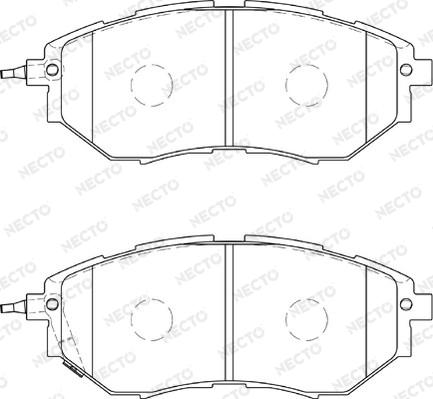 Necto FD7307A - Тормозные колодки, дисковые, комплект autospares.lv