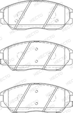 Necto FD7319A - Тормозные колодки, дисковые, комплект autospares.lv