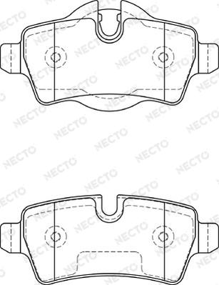 Necto FD7315A - Тормозные колодки, дисковые, комплект autospares.lv