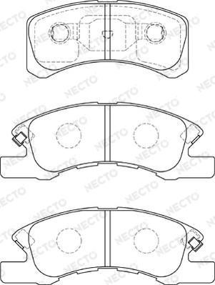 Necto FD7311A - Тормозные колодки, дисковые, комплект autospares.lv