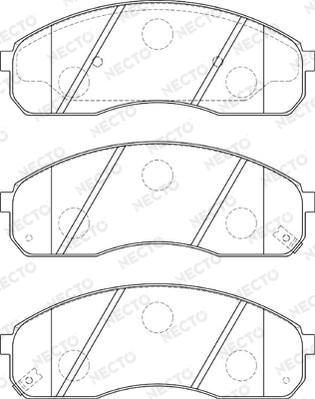 Necto FD7312A - Тормозные колодки, дисковые, комплект autospares.lv