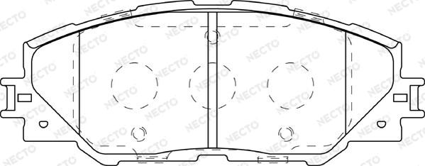 Necto FD7380A - Тормозные колодки, дисковые, комплект autospares.lv