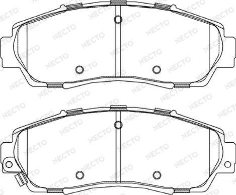 Necto FD7381A - Тормозные колодки, дисковые, комплект autospares.lv