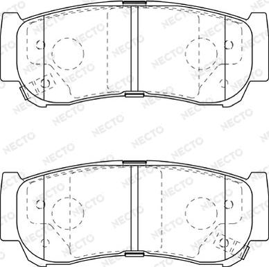 Necto FD7383A - Тормозные колодки, дисковые, комплект autospares.lv