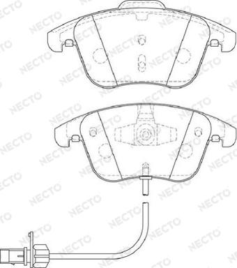 Necto FD7338A - Тормозные колодки, дисковые, комплект autospares.lv