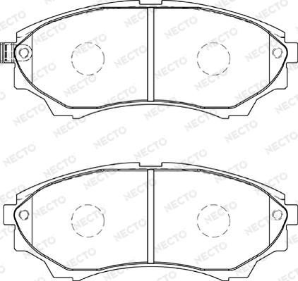 Necto FD7332A - Тормозные колодки, дисковые, комплект autospares.lv