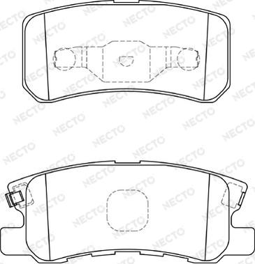 Necto FD7323A - Тормозные колодки, дисковые, комплект autospares.lv