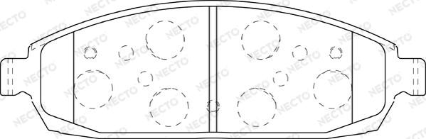 Necto FD7322A - Тормозные колодки, дисковые, комплект autospares.lv