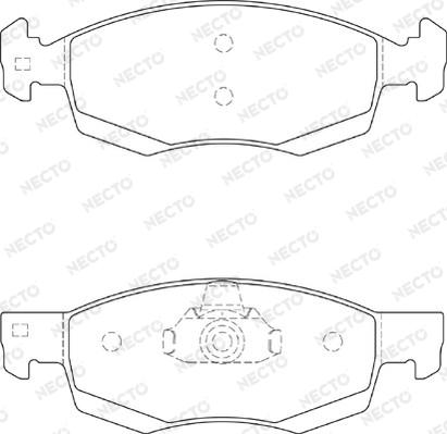 Necto FD7327A - Тормозные колодки, дисковые, комплект autospares.lv