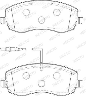 Necto FD7379A - Тормозные колодки, дисковые, комплект autospares.lv