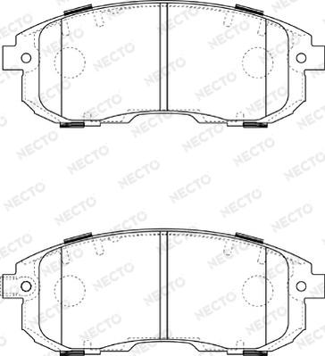 Necto FD7374A - Тормозные колодки, дисковые, комплект autospares.lv