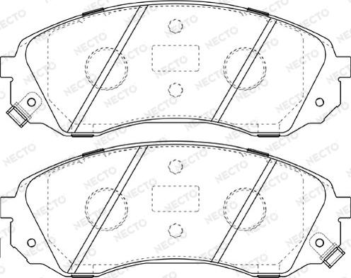 Necto FD7375A - Тормозные колодки, дисковые, комплект autospares.lv