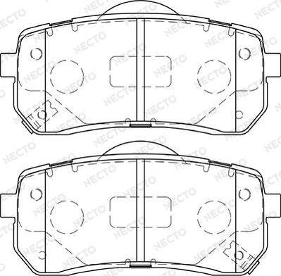 Necto FD7376A - Тормозные колодки, дисковые, комплект autospares.lv