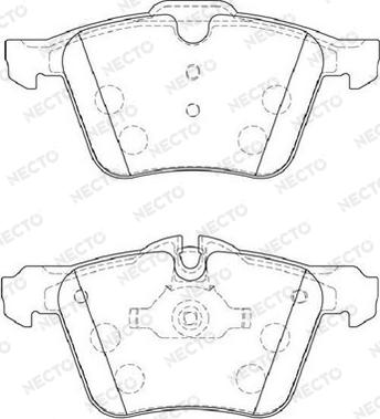 Necto FD7371A - Тормозные колодки, дисковые, комплект autospares.lv