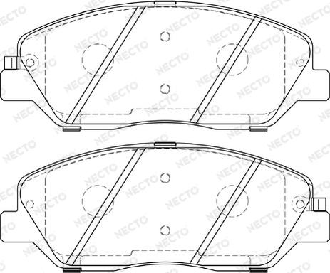 Necto FD7373A - Тормозные колодки, дисковые, комплект autospares.lv