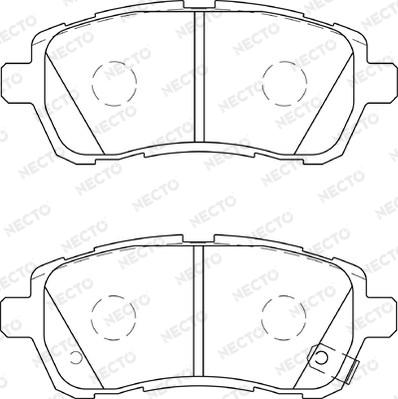 Necto FD7372A - Тормозные колодки, дисковые, комплект autospares.lv