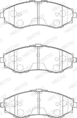 Necto FD7294A - Тормозные колодки, дисковые, комплект autospares.lv