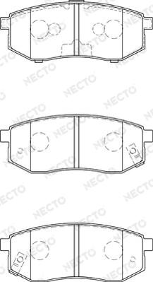 Necto FD7295A - Тормозные колодки, дисковые, комплект autospares.lv