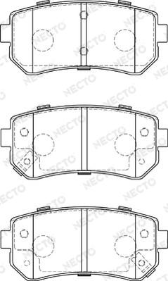 Necto FD7290A - Тормозные колодки, дисковые, комплект autospares.lv