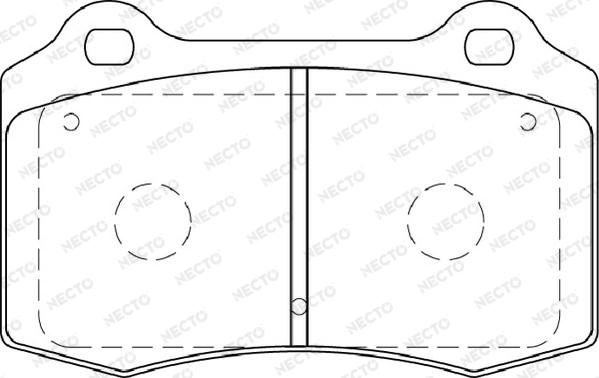 Necto FD7291A - Тормозные колодки, дисковые, комплект autospares.lv