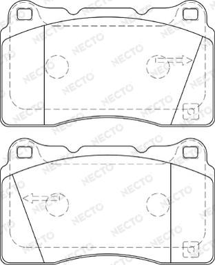 Necto FD7292A - Тормозные колодки, дисковые, комплект autospares.lv