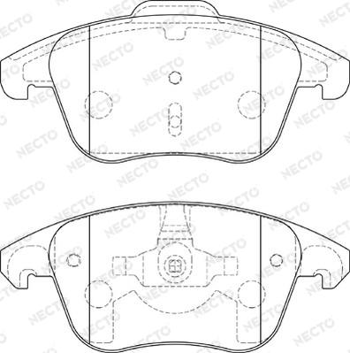 Necto FD7297A - Тормозные колодки, дисковые, комплект autospares.lv