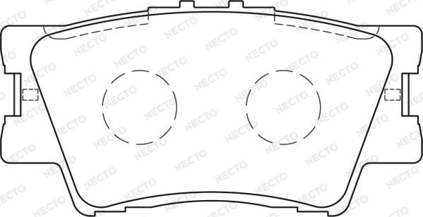 Necto FD7244A - Тормозные колодки, дисковые, комплект autospares.lv