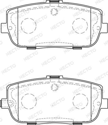 Necto FD7246A - Тормозные колодки, дисковые, комплект autospares.lv