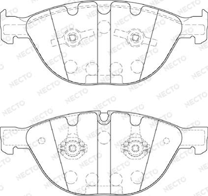 Necto FD7240A - Тормозные колодки, дисковые, комплект autospares.lv