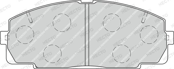 Necto FD7241V - Тормозные колодки, дисковые, комплект autospares.lv