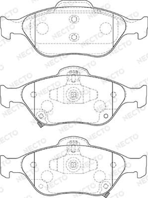 Necto FD7242A - Тормозные колодки, дисковые, комплект autospares.lv