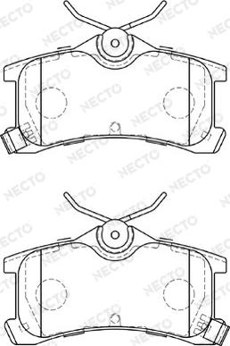 Necto FD7247A - Тормозные колодки, дисковые, комплект autospares.lv